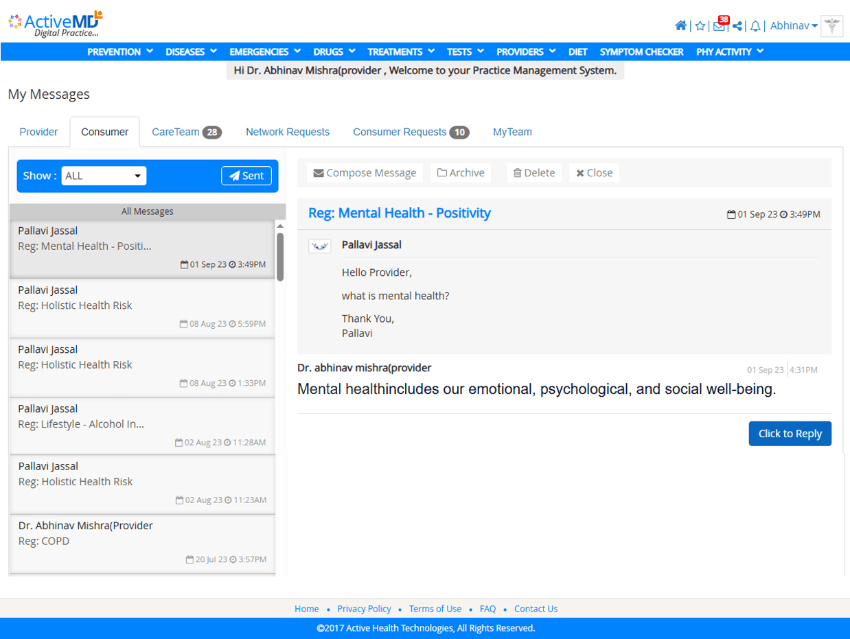 provider messaging communicator
